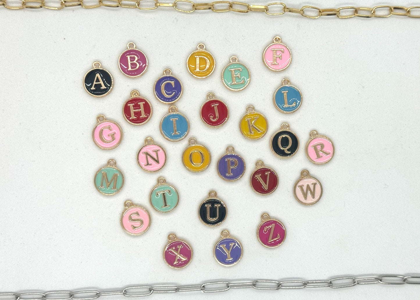 Rainbow Alphabet Charms