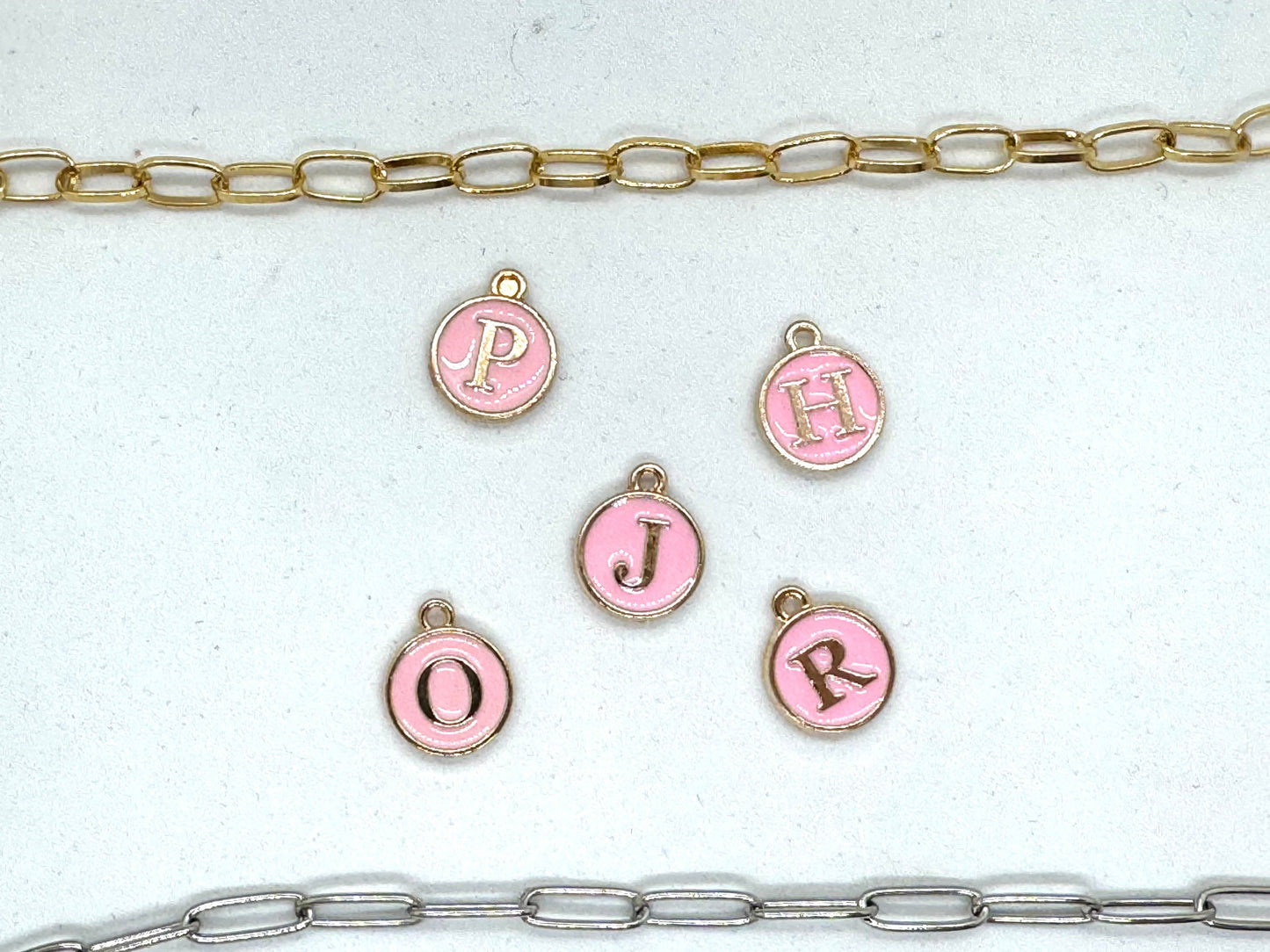 Baby Pink Alphabet Charms