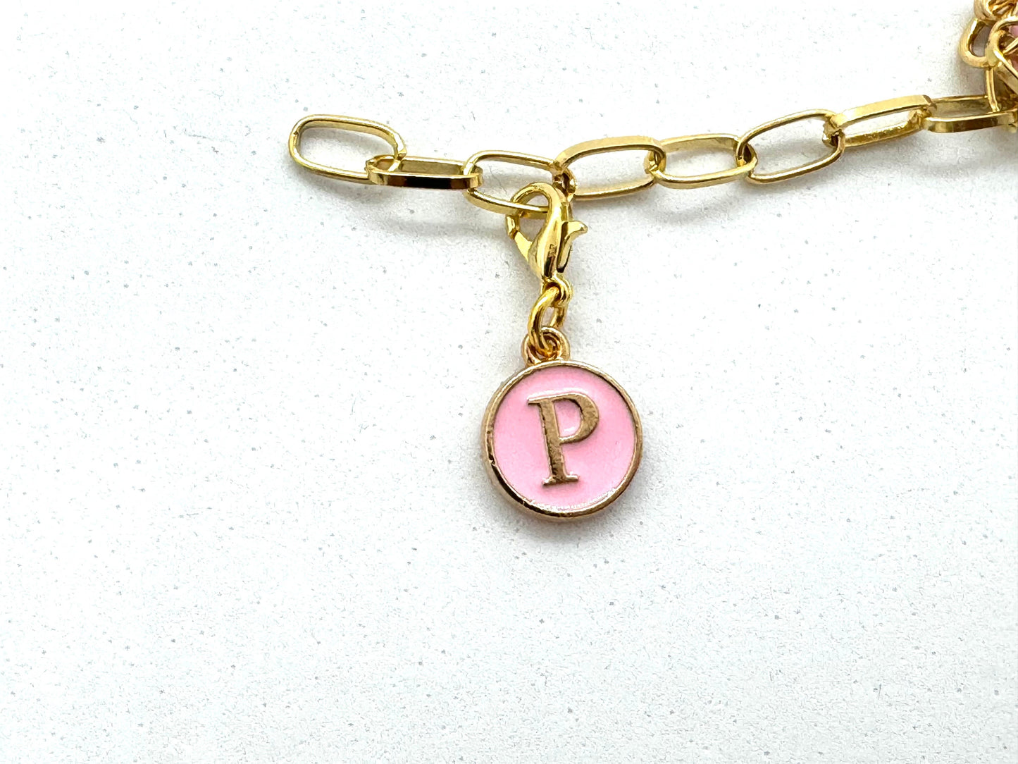 Baby Pink Alphabet Charms